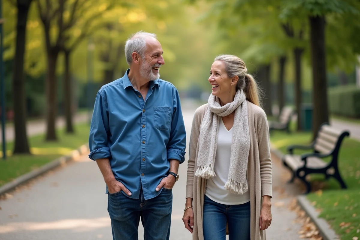 Couple souriant lors d